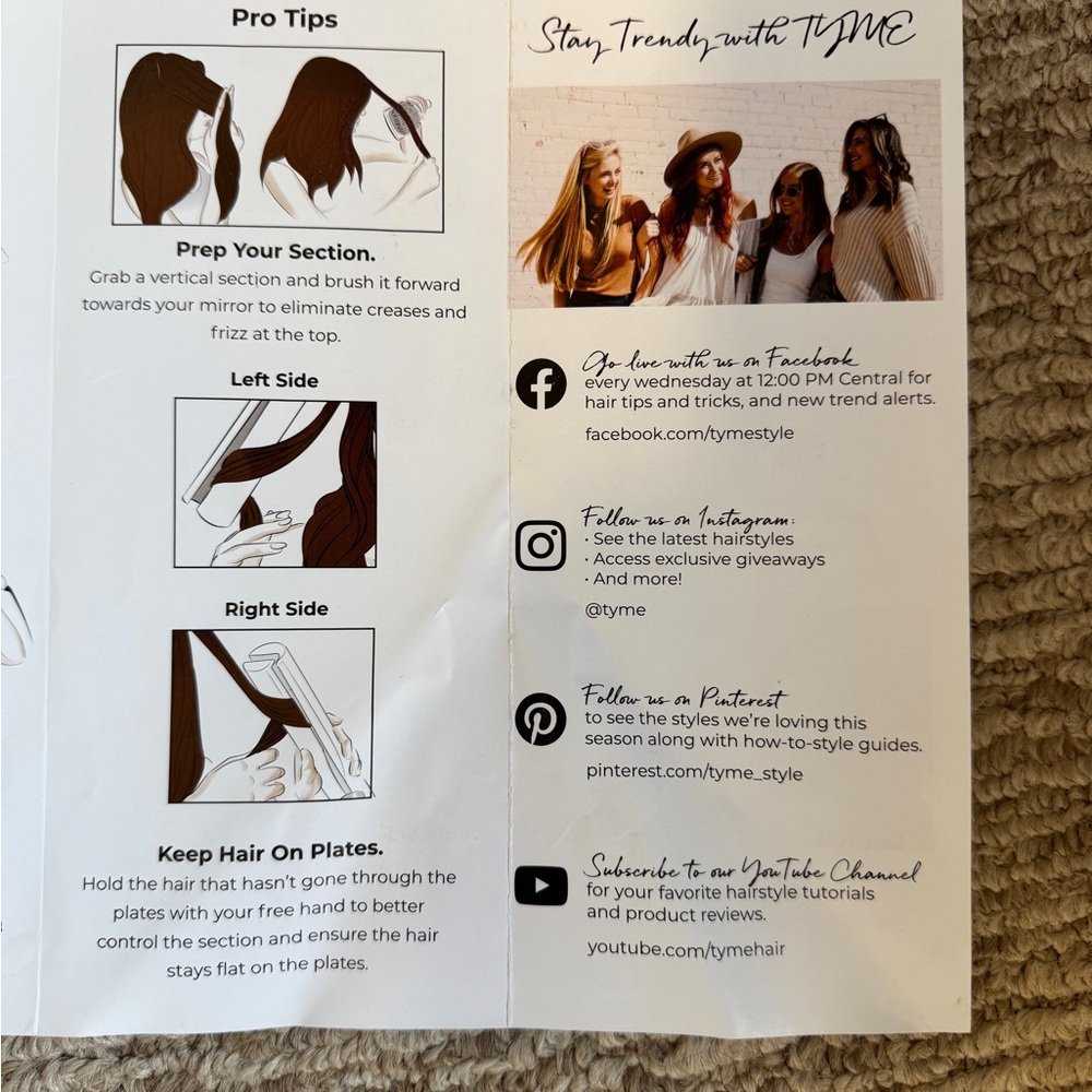 TYME-Hair Styling Guide - Picture 4 of 6